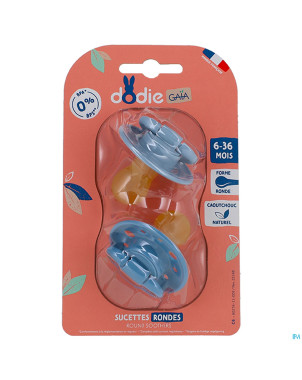 Dodie sucette caoutouch 6-36m gaia ciel etoile   2