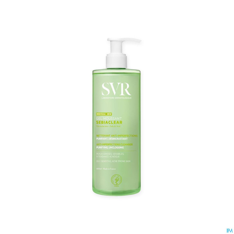 Svr sebiaclear gel moussant tube 400ml nf