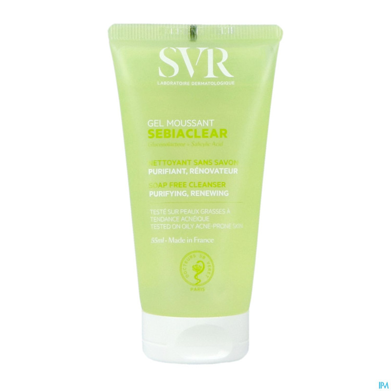 Svr sebiaclear gel moussant tube 55ml nf