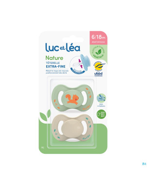 Luc&lea sucette ana veg 6-18m ecureuil 2