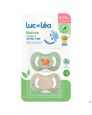 Luc&lea sucette ana veg 6-18m ecureuil 2