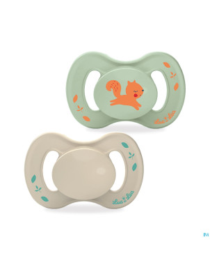 Luc&lea sucette ana veg 6-18m ecureuil 2