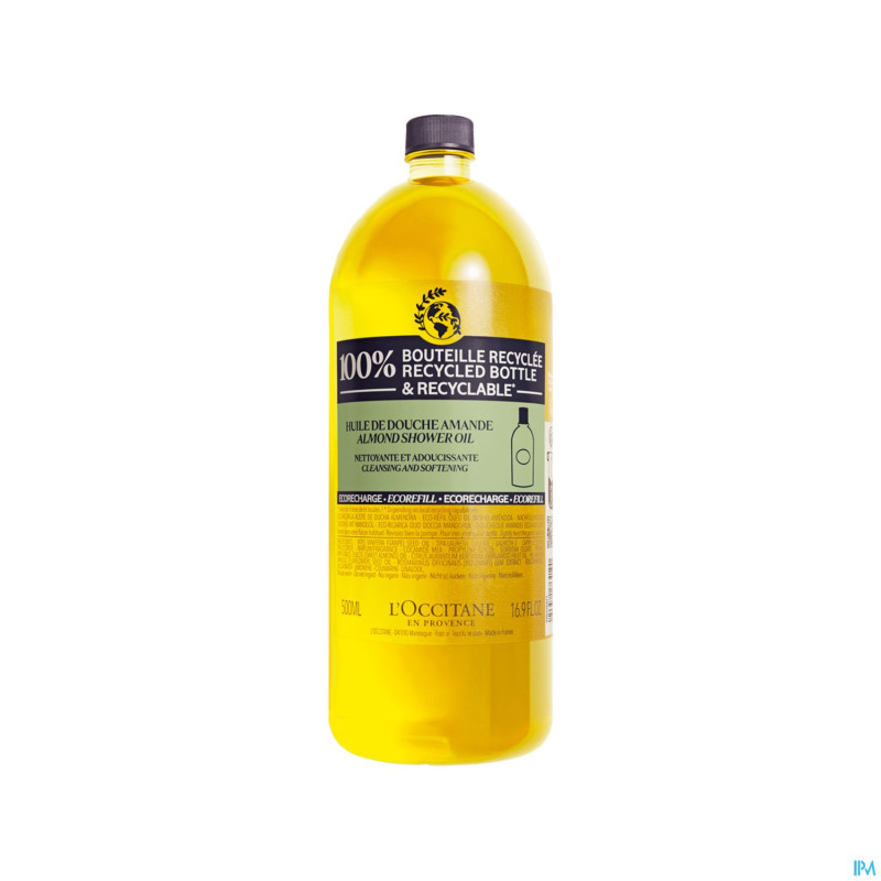 L'occitane huile douche amande recharge eco  500ml