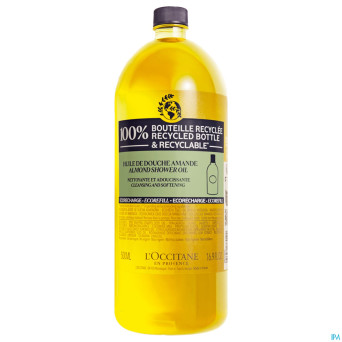 L'occitane huile douche amande recharge eco  500ml
