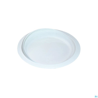 Assiette bord releve + ventouse    blanc 24cm