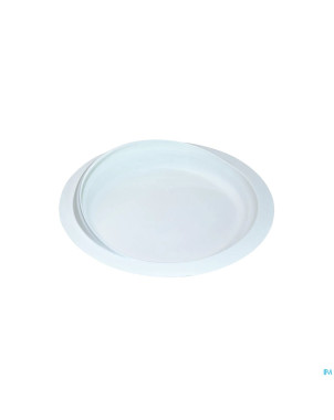 Assiette bord releve + ventouse    blanc 24cm