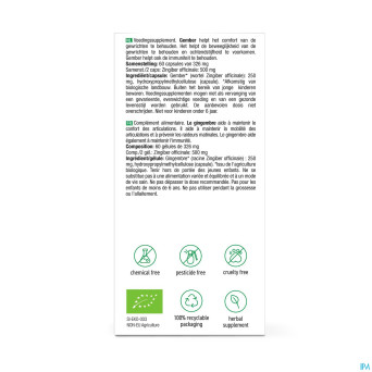 Purasana vegan gingembre  v-caps 60