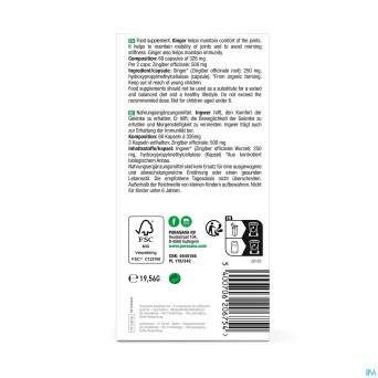 Purasana vegan gingembre  v-caps 60