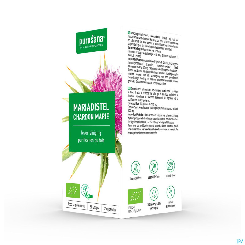 Purasana vegan chardon marie    v-caps 60