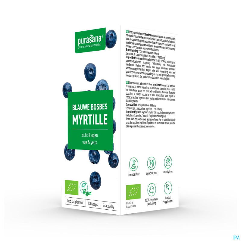 Purasana vegan myrtille    v-caps 120