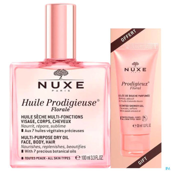 Nuxe huile prodigieuse 100ml+gel douch.floral 30ml
