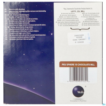 Pku sphere 15 chocolat    pdr sach 30x27g