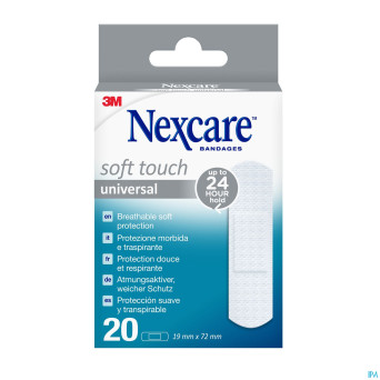 Nexcare 3m soft touch universal 19mmx72mm strips20