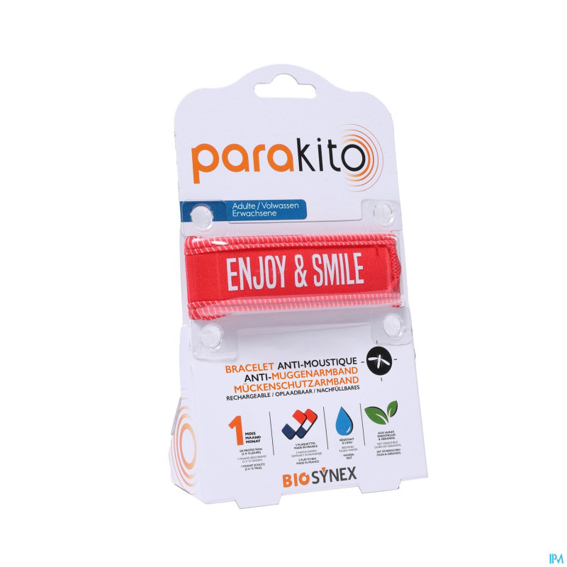 Para'kito bracelet adulte good vibes rouge    1