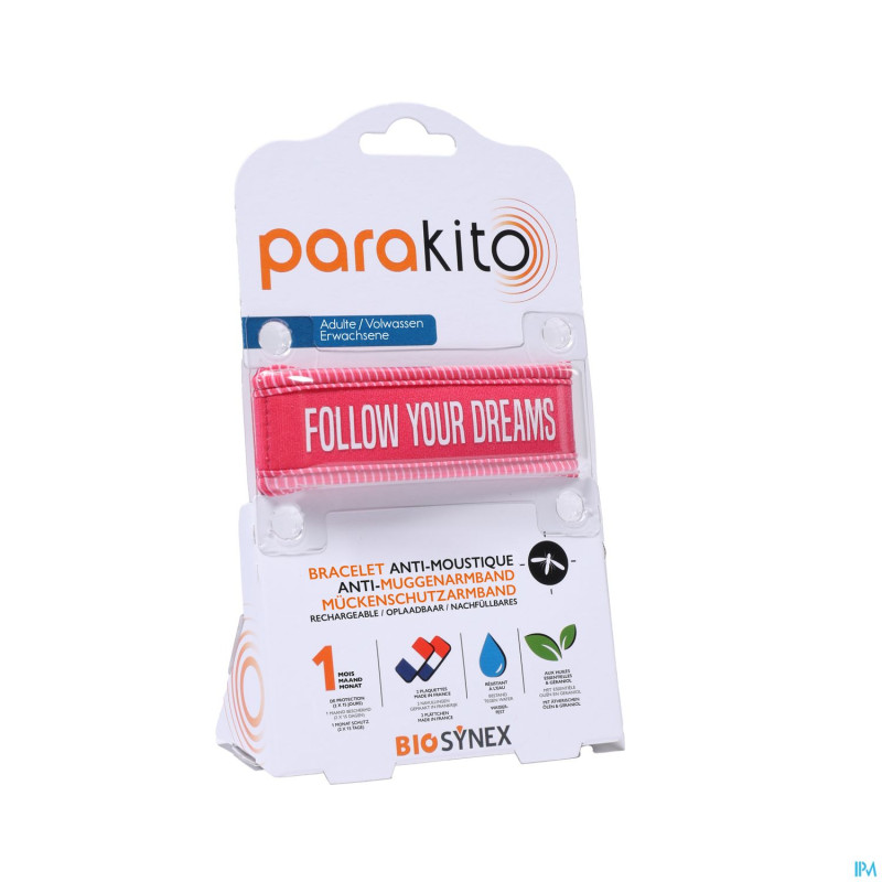 Para'kito bracelet adulte good vibes fuschia    1