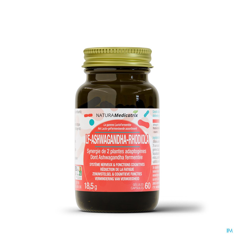 Lacto fermentee ashwaganda rhodiola    caps 60