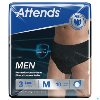 Attends men protective underwear 3 m