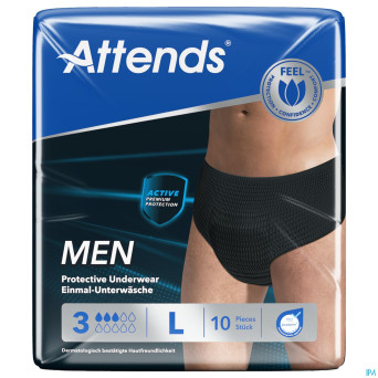 Attends men protective underwear 3 l