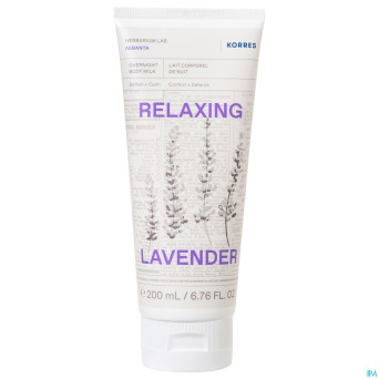 Korres kb lait corporel nuit lavande relax.  200ml