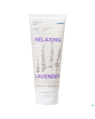 Korres kb lait corporel nuit lavande relax.  200ml