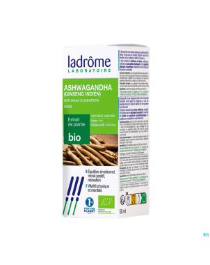Ladrome ashwagandha extrait plantes bio    50ml