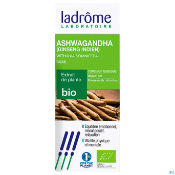 Ladrome ashwagandha extrait plantes bio    50ml