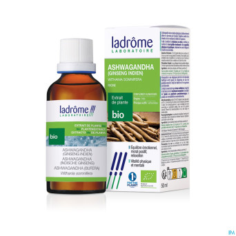 Ladrome ashwagandha extrait plantes bio    50ml