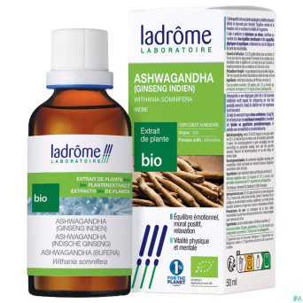 Ladrome ashwagandha extrait plantes bio    50ml