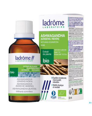 Ladrome ashwagandha extrait plantes bio    50ml