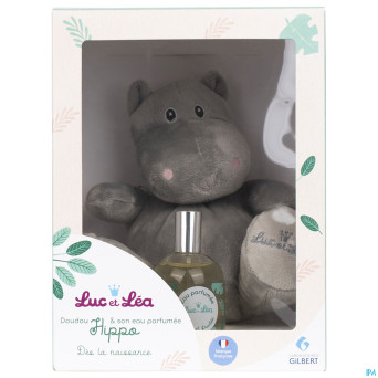 Luc&lea coffret doudou hippo + eau senteur