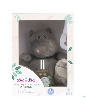Luc&lea coffret doudou hippo + eau senteur