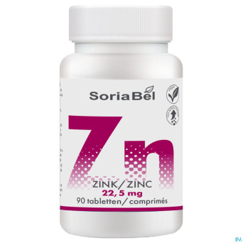 Soria zinc bio-actif 22,5mg comp 90