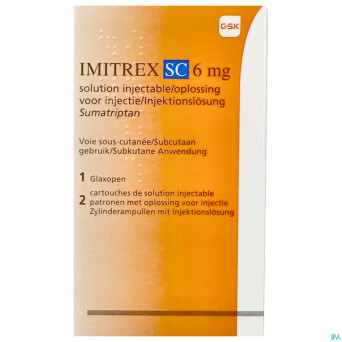 Imitrex sc 6mg sol inj cart. 2+auto inj glaxopen 1