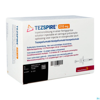 Tezspire 210mg sol inj ser preremplie  fl 3x1,91ml