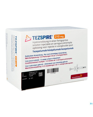 Tezspire 210mg sol inj ser preremplie  fl 3x1,91ml
