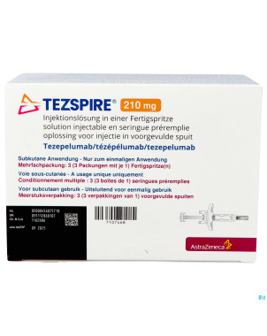 Tezspire 210mg sol inj ser preremplie  fl 3x1,91ml