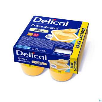 Delical creme dessert hp-hc s/lact.vanil 4x125g nf