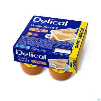 Delical creme dessert hp-hc s/lact.cafe  4x125g nf