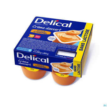 Delical creme dessert hp-hc s/lact.caram 4x125g nf