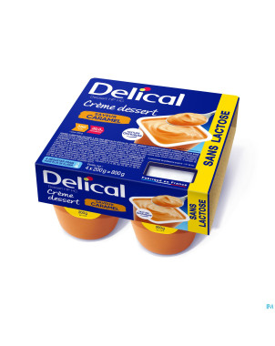 Delical creme dessert hp-hc s/lact.caram 4x125g nf