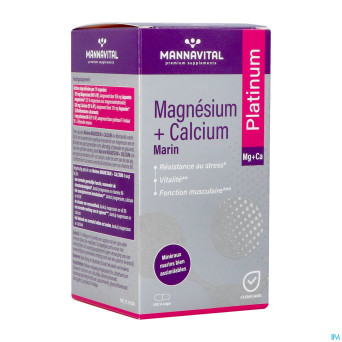 Mannavital magnesium + calcium marin    v-caps 120