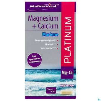 Mannavital magnesium + calcium marin    v-caps 120