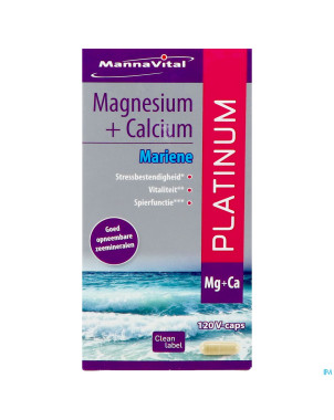 Mannavital magnesium + calcium marin    v-caps 120