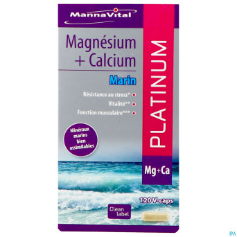 Mannavital magnesium + calcium marin    v-caps 120