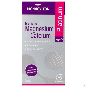Mannavital magnesium + calcium marin    v-caps 120