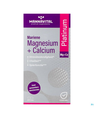 Mannavital magnesium + calcium marin    v-caps 120