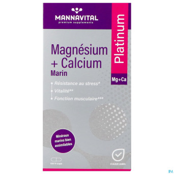 Mannavital magnesium + calcium marin    v-caps 120