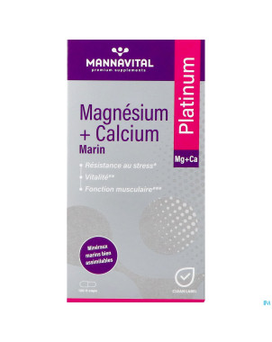 Mannavital magnesium + calcium marin    v-caps 120