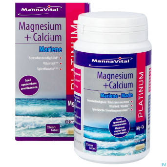 Mannavital magnesium + calcium marin    v-caps 120