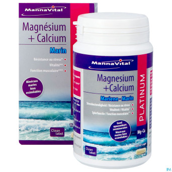 Mannavital magnesium + calcium marin    v-caps 120